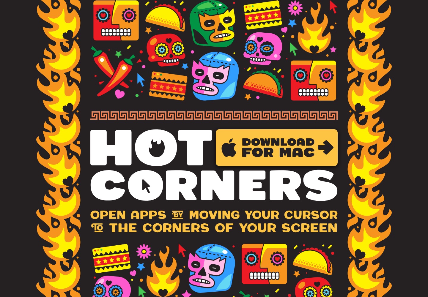 Hot Corners landing page screenshot